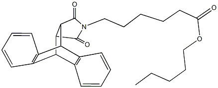 pentyl 6-(16,18-dioxo-17-azapentacyclo[6.6.5.0~2,7~.0~9,14~.0~15,19~]nonadeca-2,4,6,9,11,13-hexaen-17-yl)hexanoate 结构式