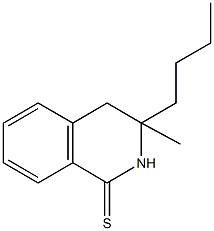 3-butyl-3-methyl-3,4-dihydro-1(2H)-isoquinolinethione 结构式