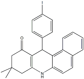 12-(4-iodophenyl)-9,9-dimethyl-8,9,10,12-tetrahydrobenzo[a]acridin-11(7H)-one 结构式