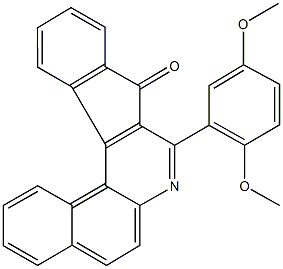 8-(2,5-dimethoxyphenyl)-9H-benzo[f]indeno[2,1-c]quinolin-9-one 结构式