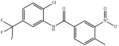 N-[2-chloro-5-(trifluoromethyl)phenyl]-3-nitro-4-methylbenzamide 结构式