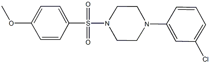 1-(3-chlorophenyl)-4-[(4-methoxyphenyl)sulfonyl]piperazine 结构式