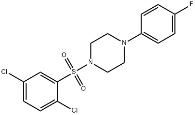 1-[(2,5-dichlorophenyl)sulfonyl]-4-(4-fluorophenyl)piperazine 结构式