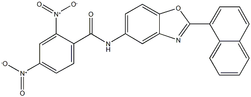 2,4-bisnitro-N-[2-(1-naphthyl)-1,3-benzoxazol-5-yl]benzamide 结构式