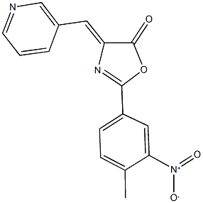 2-{3-nitro-4-methylphenyl}-4-(3-pyridinylmethylene)-1,3-oxazol-5(4H)-one 结构式