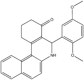 5-(2,5-dimethoxyphenyl)-2,3,5,6-tetrahydrobenzo[a]phenanthridin-4(1H)-one 结构式