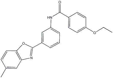 4-ethoxy-N-[3-(5-methyl-1,3-benzoxazol-2-yl)phenyl]benzamide 结构式