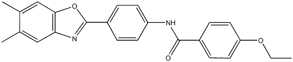 N-[4-(5,6-dimethyl-1,3-benzoxazol-2-yl)phenyl]-4-(ethyloxy)benzamide 结构式