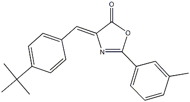 4-(4-tert-butylbenzylidene)-2-(3-methylphenyl)-1,3-oxazol-5(4H)-one 结构式