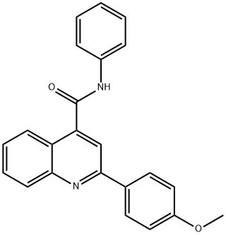 2-(4-methoxyphenyl)-N-phenyl-4-quinolinecarboxamide 结构式