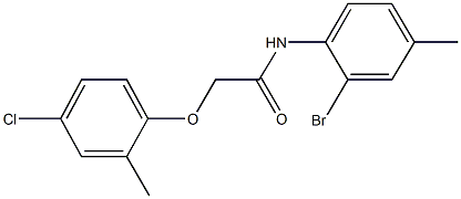 N-(2-bromo-4-methylphenyl)-2-(4-chloro-2-methylphenoxy)acetamide 结构式