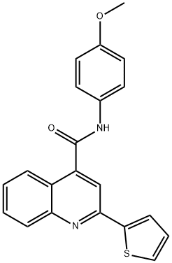 N-(4-methoxyphenyl)-2-(2-thienyl)-4-quinolinecarboxamide 结构式