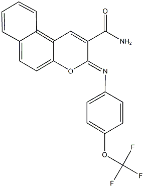 3-{[4-(trifluoromethoxy)phenyl]imino}-3H-benzo[f]chromene-2-carboxamide 结构式