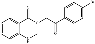 2-(4-bromophenyl)-2-oxoethyl 2-(methylamino)benzoate 结构式