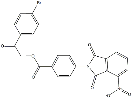2-(4-bromophenyl)-2-oxoethyl 4-{4-nitro-1,3-dioxo-1,3-dihydro-2H-isoindol-2-yl}benzoate 结构式
