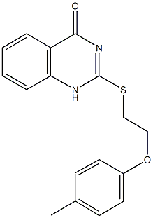 2-{[2-(4-methylphenoxy)ethyl]sulfanyl}-4(1H)-quinazolinone 结构式