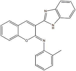 N-[3-(1H-benzimidazol-2-yl)-2H-chromen-2-ylidene]-N-(2-methylphenyl)amine 结构式