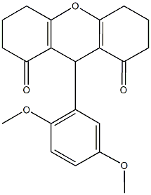 9-(2,5-dimethoxyphenyl)-3,4,5,6,7,9-hexahydro-1H-xanthene-1,8(2H)-dione 结构式