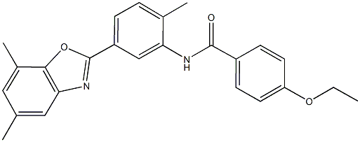 N-[5-(5,7-dimethyl-1,3-benzoxazol-2-yl)-2-methylphenyl]-4-ethoxybenzamide 结构式