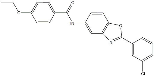 N-[2-(3-chlorophenyl)-1,3-benzoxazol-5-yl]-4-ethoxybenzamide 结构式