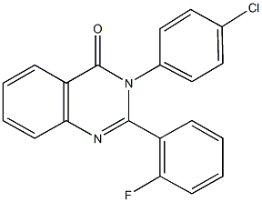 3-(4-chlorophenyl)-2-(2-fluorophenyl)-4(3H)-quinazolinone 结构式