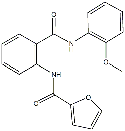 N-{2-[(2-methoxyanilino)carbonyl]phenyl}-2-furamide 结构式