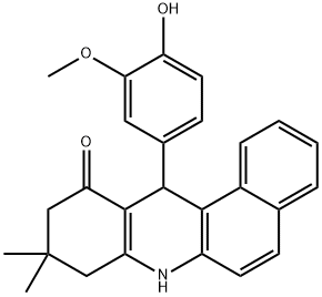 12-(4-hydroxy-3-methoxyphenyl)-9,9-dimethyl-8,9,10,12-tetrahydrobenzo[a]acridin-11(7H)-one 结构式