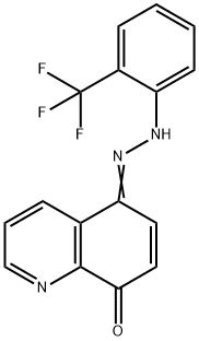 5,8-quinolinedione 5-{[2-(trifluoromethyl)phenyl]hydrazone} 结构式