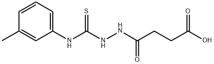 4-oxo-4-[2-(3-toluidinocarbothioyl)hydrazino]butanoic acid 结构式