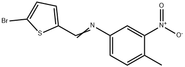 N-[(5-bromo-2-thienyl)methylene]-4-methyl-3-nitroaniline 结构式