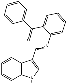 {2-[(1H-indol-3-ylmethylene)amino]phenyl}(phenyl)methanone 结构式