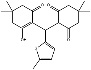 2-[(4,4-dimethyl-2,6-dioxocyclohexyl)(5-methyl-2-thienyl)methyl]-5,5-dimethyl-1,3-cyclohexanedione 结构式