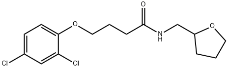 4-(2,4-dichlorophenoxy)-N-(tetrahydro-2-furanylmethyl)butanamide 结构式