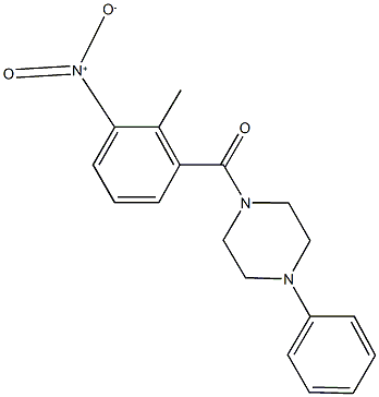 1-{3-nitro-2-methylbenzoyl}-4-phenylpiperazine 结构式