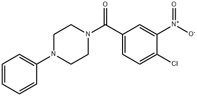 1-{4-chloro-3-nitrobenzoyl}-4-phenylpiperazine 结构式