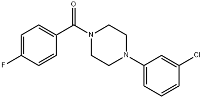 1-(3-chlorophenyl)-4-(4-fluorobenzoyl)piperazine 结构式