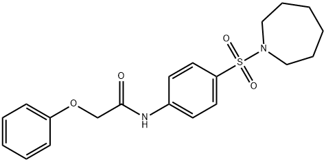 N-[4-(1-azepanylsulfonyl)phenyl]-2-phenoxyacetamide 结构式