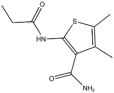 4,5-dimethyl-2-(propionylamino)-3-thiophenecarboxamide 结构式