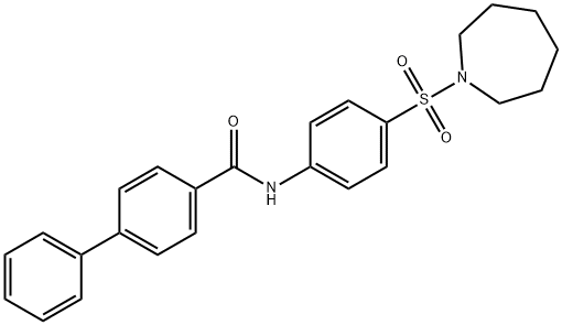 N-[4-(1-azepanylsulfonyl)phenyl][1,1'-biphenyl]-4-carboxamide 结构式