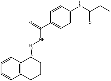 N-(4-{[2-(3,4-dihydro-1(2H)-naphthalenylidene)hydrazino]carbonyl}phenyl)propanamide 结构式