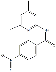 N-(4,6-dimethyl-2-pyridinyl)-4-nitro-3-methylbenzamide 结构式