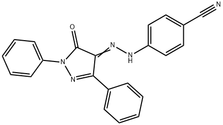 4-[2-(5-oxo-1,3-diphenyl-1,5-dihydro-4H-pyrazol-4-ylidene)hydrazino]benzonitrile 结构式