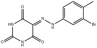 2,4,5,6(1H,3H)-pyrimidinetetrone 5-[(3-bromo-4-methylphenyl)hydrazone] 结构式