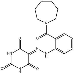 2,4,5,6(1H,3H)-pyrimidinetetrone 5-{[2-(1-azepanylcarbonyl)phenyl]hydrazone} 结构式