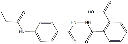 2-({2-[4-(propionylamino)benzoyl]hydrazino}carbonyl)benzoic acid 结构式