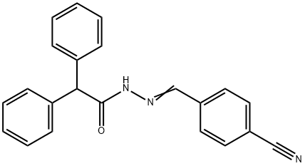 N'-(4-cyanobenzylidene)-2,2-diphenylacetohydrazide 结构式