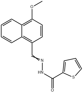 N'-[(4-methoxy-1-naphthyl)methylene]-2-thiophenecarbohydrazide 结构式