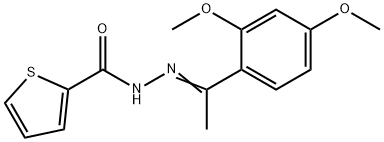 N'-[1-(2,4-dimethoxyphenyl)ethylidene]-2-thiophenecarbohydrazide 结构式