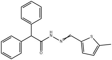 N'-[(5-methyl-2-thienyl)methylene]-2,2-diphenylacetohydrazide 结构式