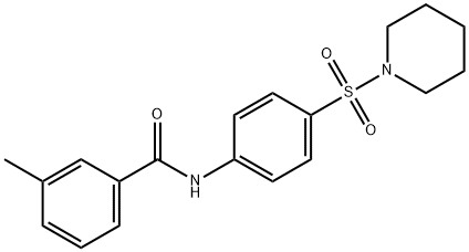 3-methyl-N-[4-(1-piperidinylsulfonyl)phenyl]benzamide 结构式